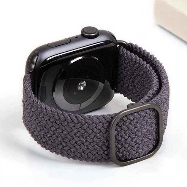 Ремешок UNIQ Aspen для Apple Watch 44/42/45mm Series 1/2/3/4/5/6/7/8/9/SE/SE2 Braided granite grey (8886463676417) - Фото 6 Ремешок UNIQ Aspen для Apple Watch 44/42/45mm Series 1/2/3/4/5/6/7/8/9/SE/SE2 Braided granite grey (8886463676417) - изображение 6
