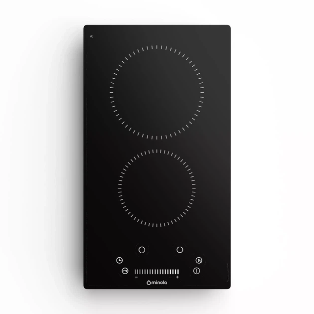 Варочная поверхность Domino Minola MHS 3071 TBL, черная электрическая стеклокерамическая компактная на 2 конфорки Hi-Light - Фото 1 Варочная поверхность Domino Minola MHS 3071 TBL, черная электрическая стеклокерамическая компактная на 2 конфорки Hi-Light - изображение 1