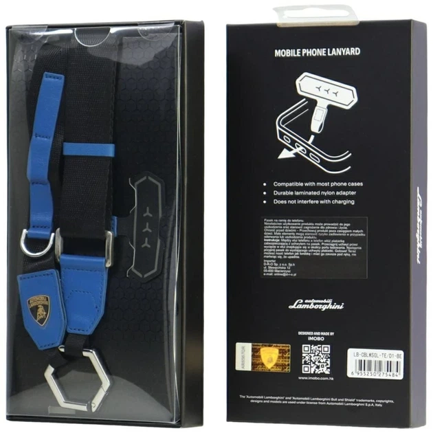 Универсальный ремешок Lamborghini D1 Crossbody Webbing Strap Blue (LB-CBLWSGL-TE/D1-BE) - Фото 3 Универсальный ремешок Lamborghini D1 Crossbody Webbing Strap Blue (LB-CBLWSGL-TE/D1-BE) - изображение 3