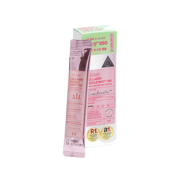 Сироватка VT Cosmetics Collagen Reedle Shot S50 Facial Boosting First Ampoule із мікроголками для пружності шкіри 2 мл - зображення 4