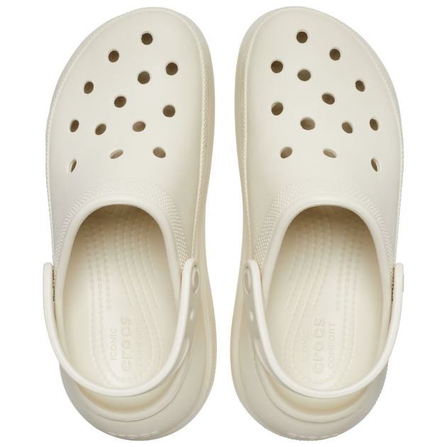 Crocs Classic Crush Clog Bone Крокси Жіночі Сабо Класік Краш Бежеві - (38 р.) M6/W8 - Фото 4 Crocs Classic Crush Clog Bone Крокси Жіночі Сабо Класік Краш Бежеві - (38 р.) M6/W8 - зображення 4