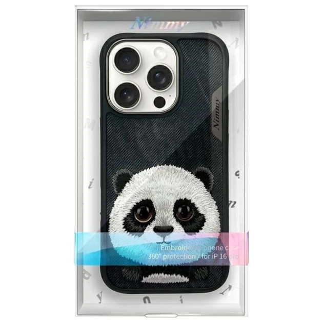 Etui Nimmy Big Eyed Pet 2.0 Panda do iPhone 16 Pro Black (6971080319761) - obraz 9