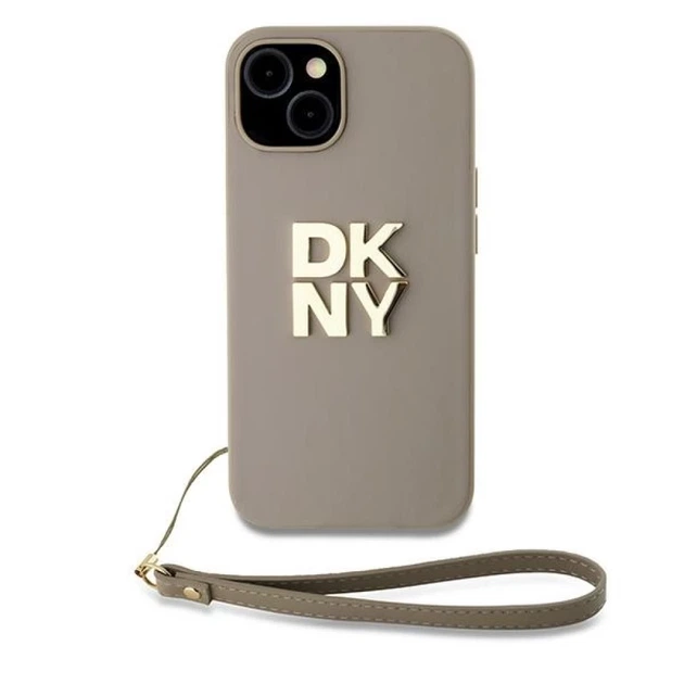 Чехол DKNY Wrist Strap Stock Logo для iPhone 15 / iPhone 14 / iPhone 13 Beige (DKHCP15SPBSWSE) - Фото 2 Чехол DKNY Wrist Strap Stock Logo для iPhone 15 / iPhone 14 / iPhone 13 Beige (DKHCP15SPBSWSE) - изображение 2