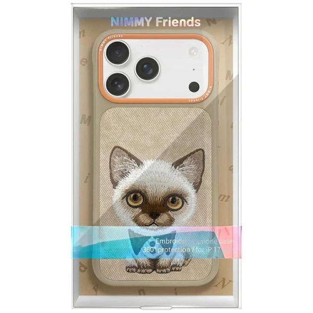 Etui Nimmy Big Eyed Pet 2.0 Cat do iPhone 17 Beige (6971080313462) - obraz 2