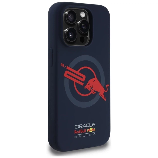 Чохол Red Bull Silicone Red Lining Logo для iPhone 15 Pro Navy with MagSafe (RBHMP15L24SIOLVR) - зображення 4