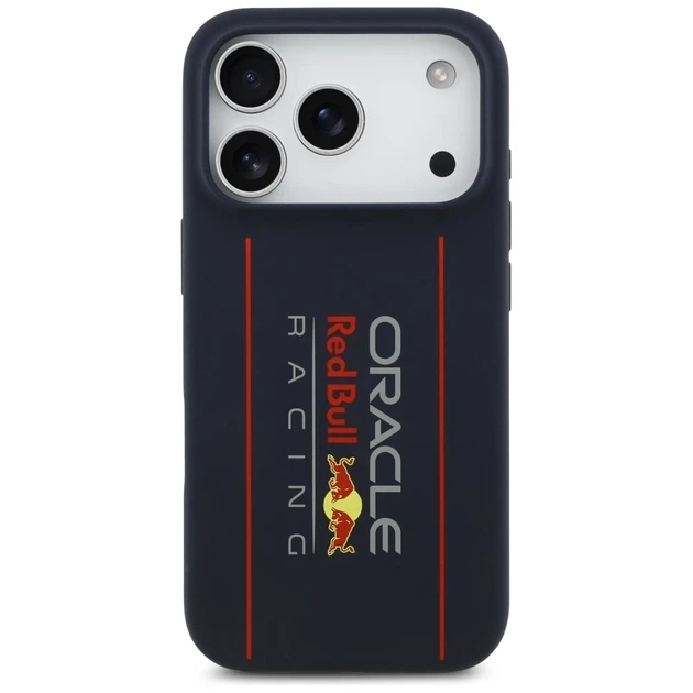 Чохол Red Bull Silicone Oversize Vertical Logo для iPhone 17 Pro Navy with MagSafe (RBHMP17L24SIOLRV) - зображення 3