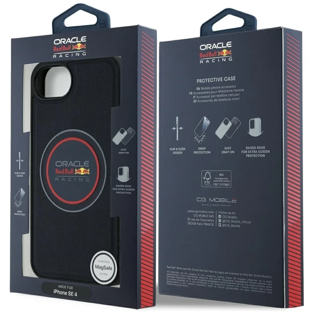 Чохол Red Bull Meshed Logo and Red Ring для iPhone 16e Navy with MagSafe (RBHMPSE424PUMEVR) - зображення 8