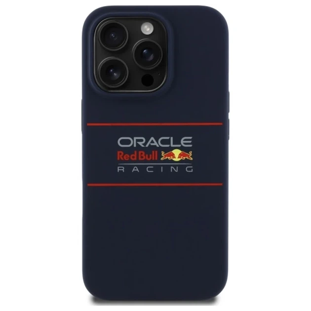 Чохол Red Bull Silicone Horizontal Logo для iPhone 14 Pro Navy with MagSafe (RBHMP14L24SIHSRV) - зображення 3