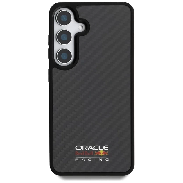 Чохол Red Bull Carbon Fiber Shiny Logo для Samsung Galaxy S25 (S931) Black with MagSafe (RBHMS25S24CFILSK) - зображення 3