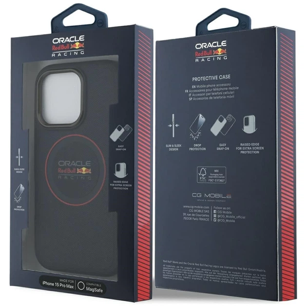Чохол Red Bull Leather Red Ring для iPhone 15 Pro Max Navy with MagSafe (RBHMP15X24PUILVR) - зображення 8