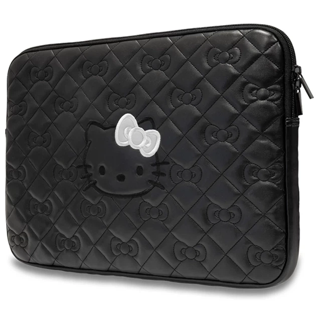 Чехол-папка для ноутбука Hello Kitty Sleeve Zip PU Quilted Bows 14 inch Black (HKCSZPEKHBPK) - изображение 2