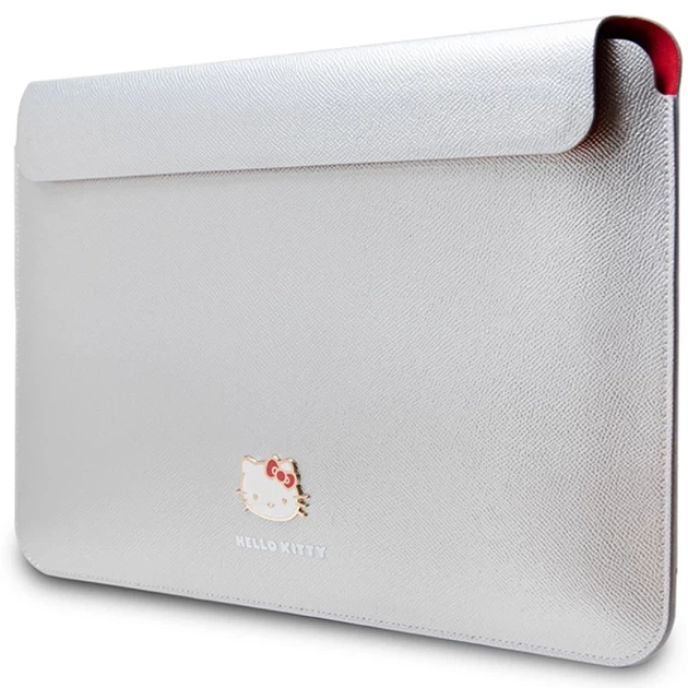 Чехол-папка для ноутбука Hello Kitty Sleeve PU Metal Logo 14 inch Silver (HKCS14PGHDLMS) - Фото 2 Чехол-папка для ноутбука Hello Kitty Sleeve PU Metal Logo 14 inch Silver (HKCS14PGHDLMS) - изображение 2