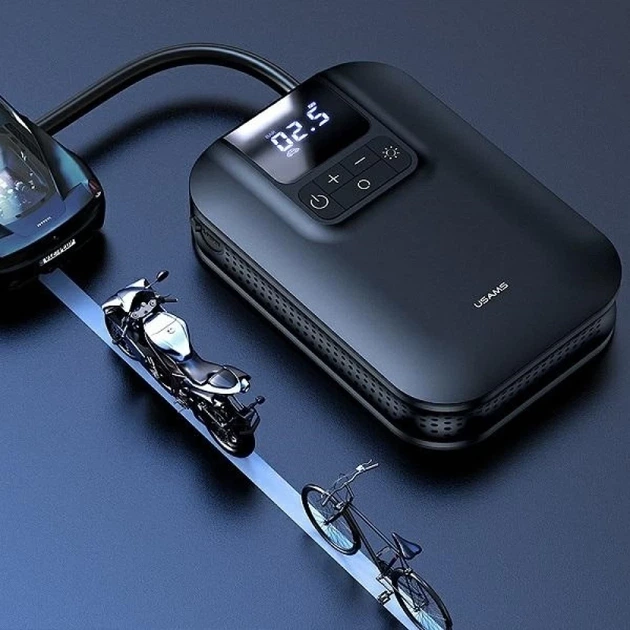 Автомобильный насос Usams ZB215 Mini Car Air Pump 5000mAh Black (CQBZB21501) - изображение 4