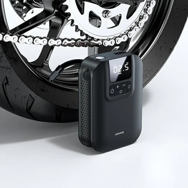 Автомобильный насос Usams ZB215 Mini Car Air Pump 5000mAh Black (CQBZB21501) - изображение 5