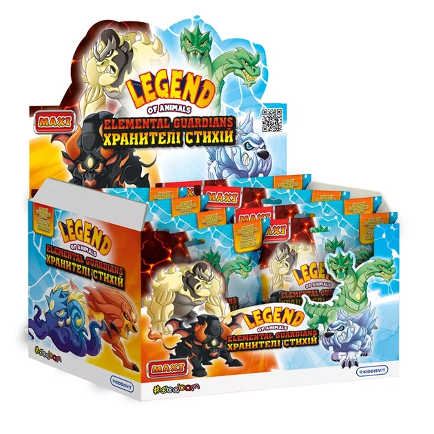 Стретч‑игрушка‑сюрприз #Sbabam Legend of Animals Maxi Хранители стихий (162/CN23) - изображение 3