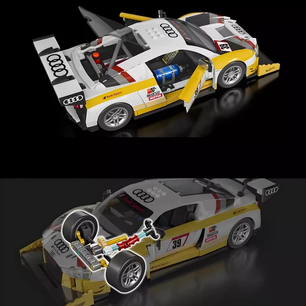 Машинка-конструктор Hot Wheels Brick Shop Elite Audi R8 LMS (JFT18) - изображение 5