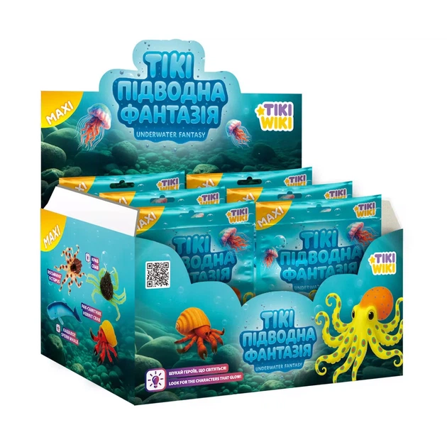 Игрушка-антистресс-сюрприз Tiki Wiki Maxi Тики Подводная фантазия (SQ009) - Фото 3 Игрушка-антистресс-сюрприз Tiki Wiki Maxi Тики Подводная фантазия (SQ009) - изображение 3