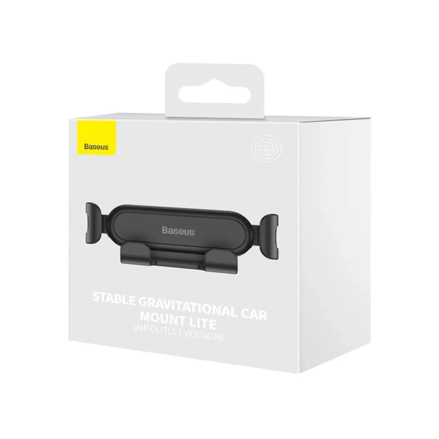 Автодержатель Baseus Stable Gravitational Car Mount Lite (Air Outlet Version) Black (6932172616830) - изображение 5
