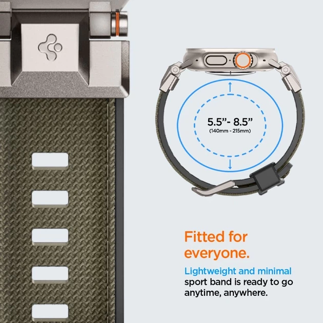 Remień Spigen DuraPro Armor do Apple Watch 49 46 45 44 42 mm 10 series Military Green (8809971239332) - Zdjęcie 10 Remień Spigen DuraPro Armor do Apple Watch 49 46 45 44 42 mm 10 series Military Green (8809971239332) - obraz 10