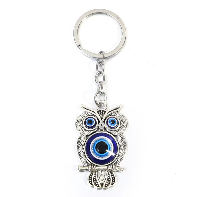 Брелок сова із зображенням сови OWL брелок-оберег від сороки темно-синій турецьке щасливе око - Фото 1 Брелок сова із зображенням сови OWL брелок-оберег від сороки темно-синій турецьке щасливе око - зображення 1