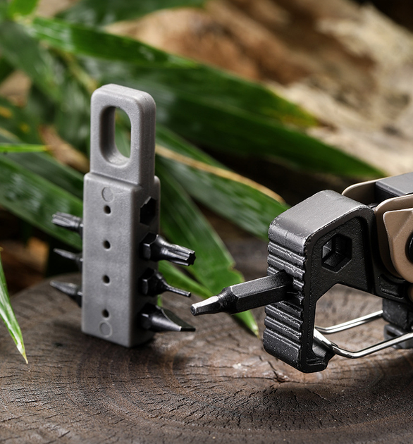 Мультитул 25-в-1 Multitool Pliers универсальный инструмент из нержавеющей стали 420 с набором бит и нейлоновым чехлом, Black - изображение 8