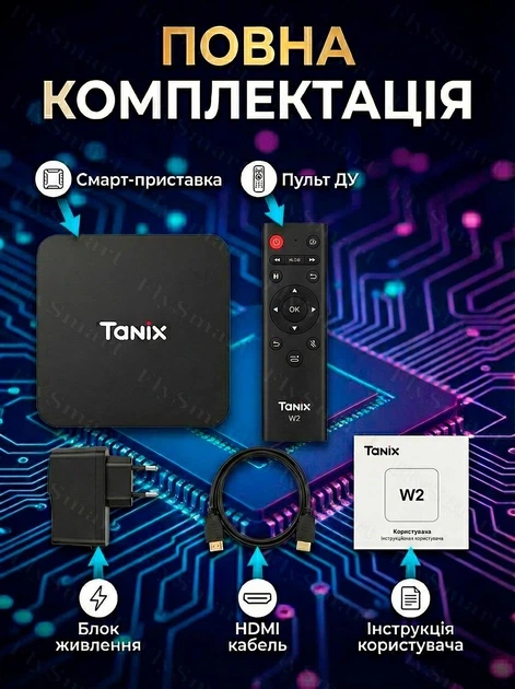 Настроенная Смарт ТВ приставка Tanix W2 4/32 GB Slimbox Android TV Amlogic S905W2 | 4K HDR медиаплеер с AV1 на андроид | Smart TV Box | ТВ Бокс с WiFi 2.4 и 5ГГц, + YouTV | YouTube без рекламы | Фильмы и Сериалы - изображение 2