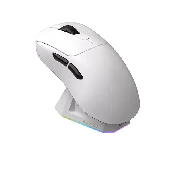 Ігрова безповідна мишка Ajazz AJ179 PRO White + Док-станція, сеснсор PAW3395, (2,4\Bluetooth\USB), 26000 DPI, 8000 Ггц опитування - Фото 1 Ігрова безповідна мишка Ajazz AJ179 PRO White + Док-станція, сеснсор PAW3395, (2,4\Bluetooth\USB), 26000 DPI, 8000 Ггц опитування - зображення 1