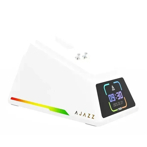 Игровая безповодная мышка Ajazz AJ159 APEX White + Док-станция с экраном, сесссор PAW3950, (2,4\Bluetooth\USB), 42000 DPI, 8к Ггц - изображение 6