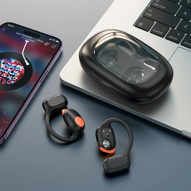 Бездротові навушники Bluetooth HOCO EA1 TWS, до 10 годин роботи Black - зображення 3