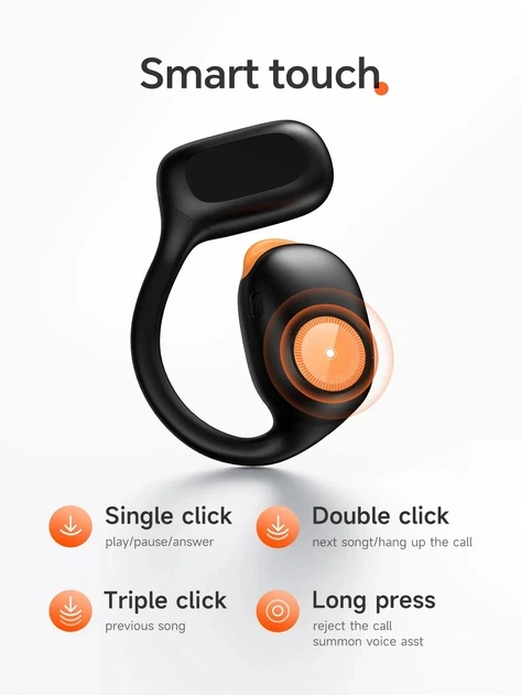 Бездротові навушники Bluetooth HOCO EA1 TWS, до 10 годин роботи Black - зображення 5