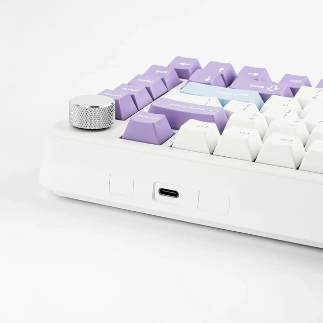Магнитная клавиатура Ajazz AK820 Max HE White Purple, Hall Effect, Rapid Trigger, 8000 Гц опроса, RGB подсветки - Фото 8 Магнитная клавиатура Ajazz AK820 Max HE White Purple, Hall Effect, Rapid Trigger, 8000 Гц опроса, RGB подсветки - изображение 8