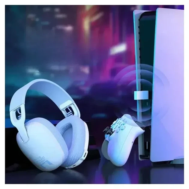 Беспроводные игровые наушники ONIKUMA B2 White Blue Геймерская гарнитура с микрофоном и 2.4 ГГц / Bluetooth - Фото 5 Беспроводные игровые наушники ONIKUMA B2 White Blue Геймерская гарнитура с микрофоном и 2.4 ГГц / Bluetooth - изображение 5