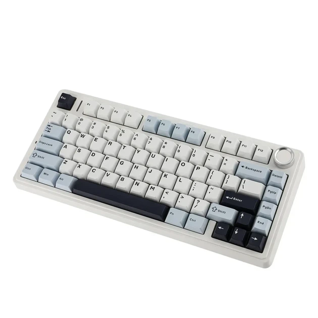 Бездротова механічна клавіатура AULA F75 Wireless Blue, LEOBOG Reaper Switch, розмір 75%, RGB підсвічування (2.4G/Bluetooth/USB) - Фото 5 Бездротова механічна клавіатура AULA F75 Wireless Blue, LEOBOG Reaper Switch, розмір 75%, RGB підсвічування (2.4G/Bluetooth/USB) - зображення 5