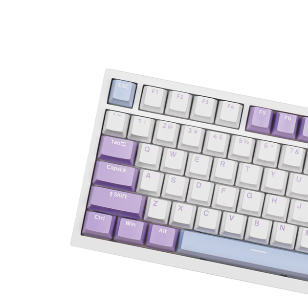 Механическая клавиатура Ajazz AK820 White Purple, Epomaker Moon Switch, размера 75%, RGB подсветки, PBT кейкапы - изображение 4