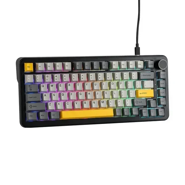 Магнітна клавіатура Ajazz AK820 Max HE Grey, Hall Effect, Rapid Trigger, 8000 Гц опитування, RGB підсвічування - зображення 3