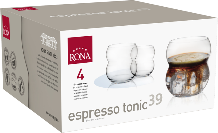 Набір склянок Rona Daily Bar Espresso Tonic 395 мл 4 шт (8604/395) - зображення 4