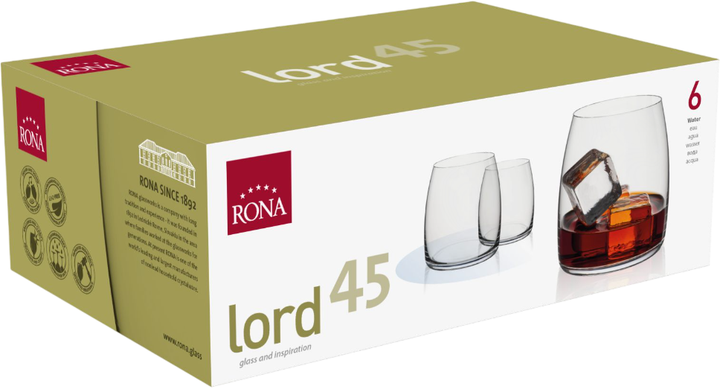 Набір склянок Rona Lord 450 мл 6 шт (8412/450) - Фото 4 Набір склянок Rona Lord 450 мл 6 шт (8412/450) - зображення 4