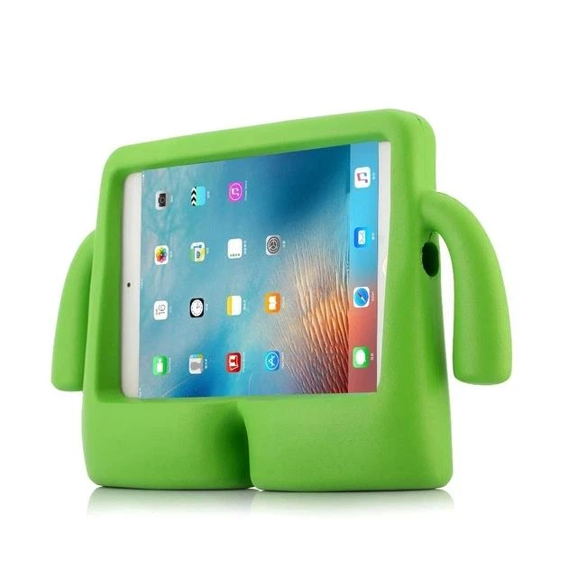 Противоударный детский чехол PremiumCases для iPad 10.2" 7 / 8 / 9 2019 2020 2021 с ручками подставка человечек EVA Green зеленый - изображение 4