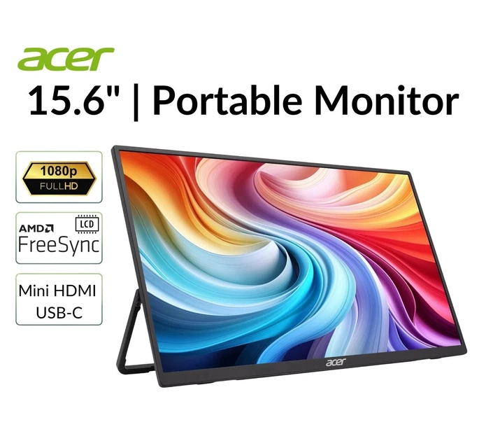 Портативный монитор Acer P161Q 15.6 1920x1080 FullHD 0.75 кг Б/У - Refurbished - изображение 5