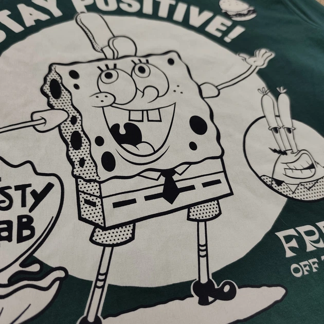 Лонгслив Kiabi зелёный SpongeBob 170 (S) — подростковый мужской лонгслив с принтом - Фото 8 Лонгслив Kiabi зелёный SpongeBob 170 (S) — подростковый мужской лонгслив с принтом - изображение 8