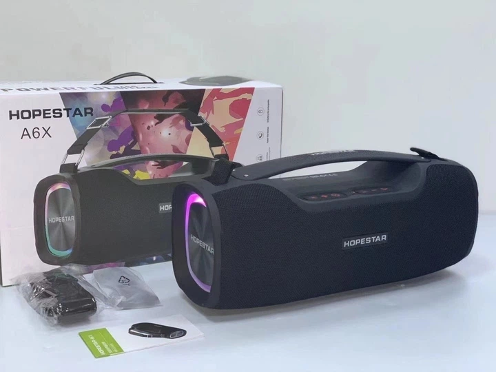 Портативна бездротова Bluetooth колонка Hopestar A6X |BT5.0, 55W, TWS, AUX/TF/USB, 4h, IPX6| Black - изображение 9