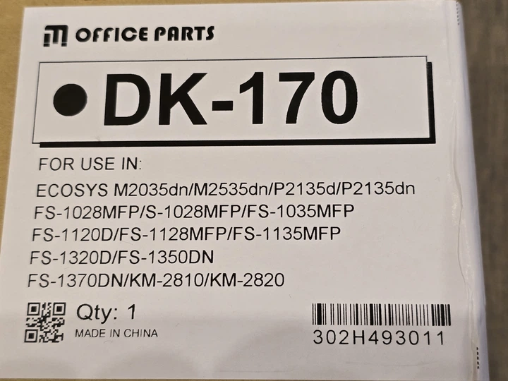Drum-картридж (фотобарабан) DK-170 (DK170, 302LZ93060, 302LZ93061) для принтеров и МФУ Kyocera. - Фото 3 Drum-картридж (фотобарабан) DK-170 (DK170, 302LZ93060, 302LZ93061) для принтеров и МФУ Kyocera. - изображение 3