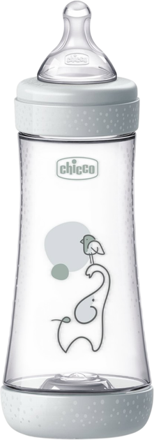 Бутылочка для кормления пластиковая Chicco Perfect 5 с силиконовой соской 4+ месяцев 300 мл Серая (20235.32.40) - Фото 1 Бутылочка для кормления пластиковая Chicco Perfect 5 с силиконовой соской 4+ месяцев 300 мл Серая (20235.32.40) - изображение 1