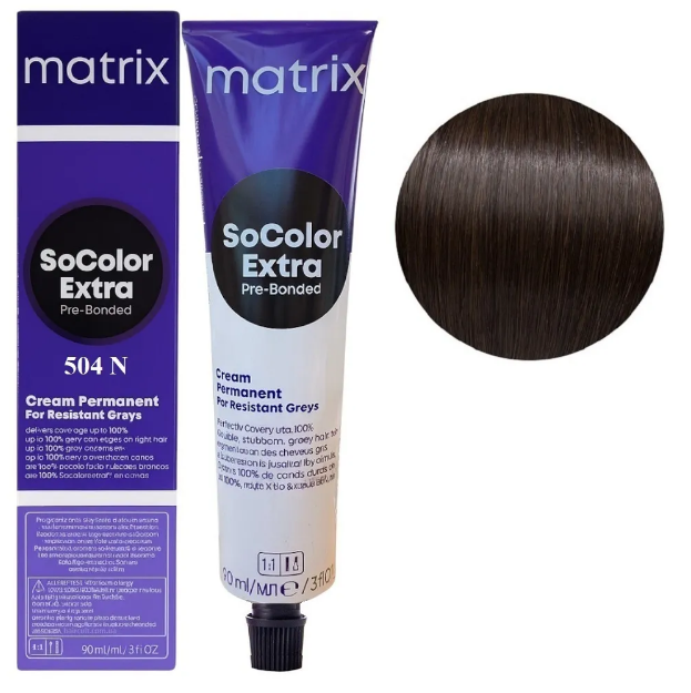 Крем-краска для волос Matrix Socolor Beauty Extra №504N Шатен мокко 90 мл - Фото 1 Крем-краска для волос Matrix Socolor Beauty Extra №504N Шатен мокко 90 мл - изображение 1