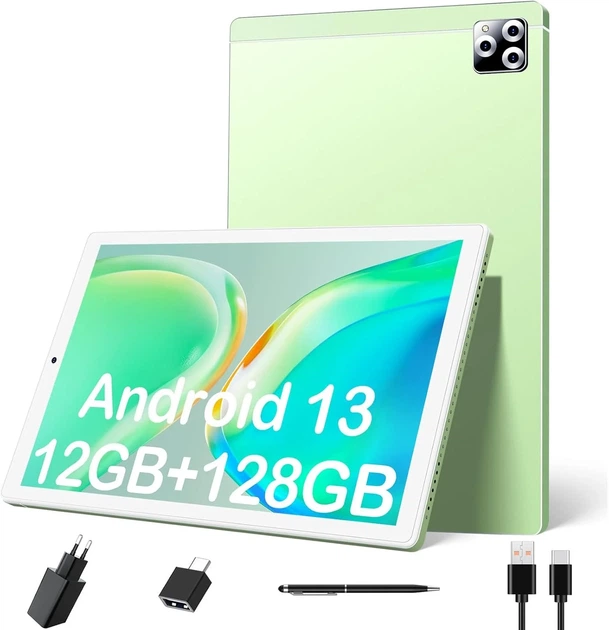 Планшет 10.1" SIMPLORI M107 6+6/128Gb 4G 2-SIM 8 ядер Android 13 6000 mAh Зеленый Б/В - Фото 1 Планшет 10.1" SIMPLORI M107 6+6/128Gb 4G 2-SIM 8 ядер Android 13 6000 mAh Зеленый Б/В - изображение 1