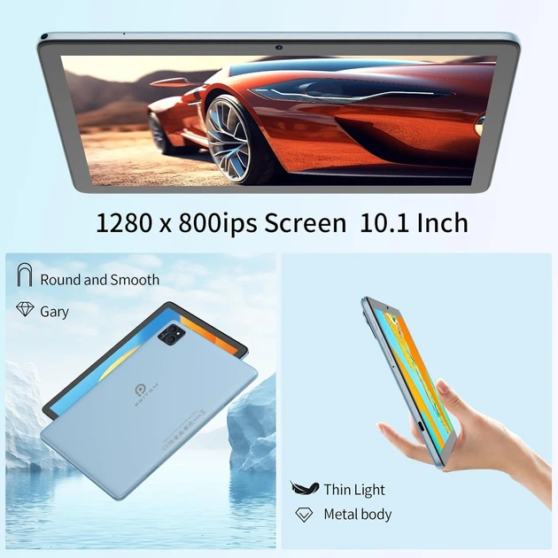 Планшет 10.1" PRITOM L10 4+4/128Gb 8 ядер Android 14 8000 mAh Сірий Б/В - Фото 2 Планшет 10.1" PRITOM L10 4+4/128Gb 8 ядер Android 14 8000 mAh Сірий Б/В - зображення 2