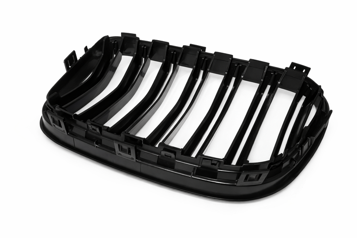 Подвійна решітка радіатора BMW X3 F25 дорестайлінг 2010-2013 чорний глянець M Style гриль ніздрі - зображення 4