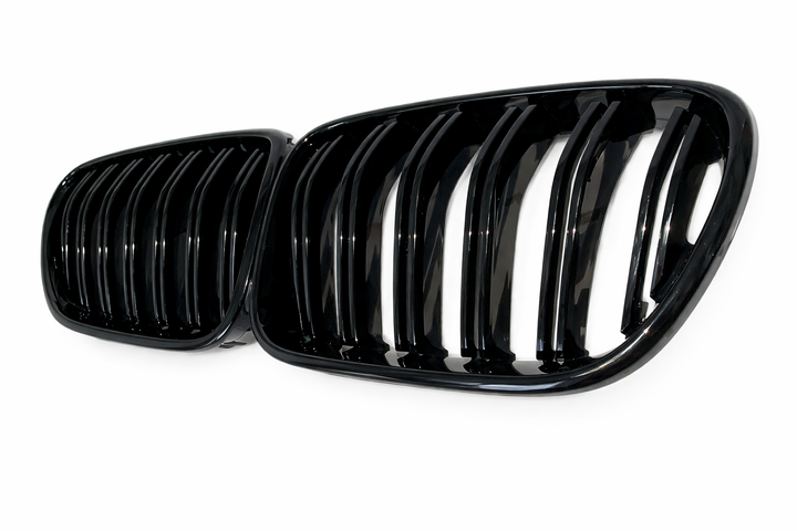 Подвійна решітка радіатора BMW X3 F25 дорестайлінг 2010-2013 чорний глянець M Style гриль ніздрі - зображення 2