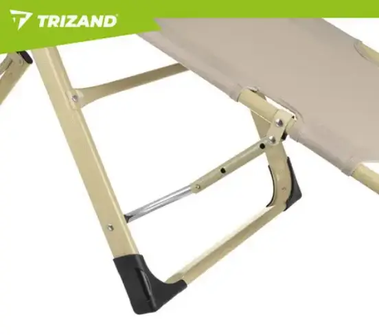 Складной садовый шезлонг TRIZAND 27553 с подушкой – стальной каркас, ткань Oxford 600D, для пляжа, дачи и отдыха - изображение 6