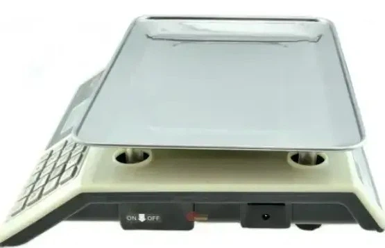 Ваги торгові настільні до 50кг Domotec 982S акумуляторні з установкою ціни, двосторонні дисплеї з підсвічуванням Сріблясті - изображение 2